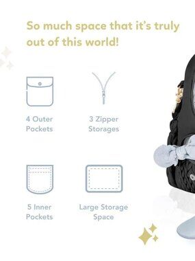 Sonarin Convertible Diaper Backpack & Messenger Bag - Black